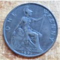 1896 GB one Penny 1d Coin
