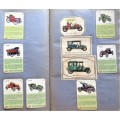 Vintage collector car cards in scrapbook - see pics 1 bid for all