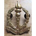 Regiment Bloemspruit Beret badge. Its missing the silver crossed swords on front of badge