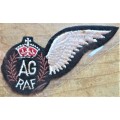 RAF Airgunner Embroidered Wing Brevet Patch