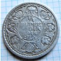 1918 India Silver **Scarce** 1/4 Rupee  Coin
