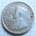 1918 India Silver **Scarce** 1/4 Rupee  Coin
