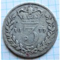 1877 GB Silver **Scarce** 3d Coin