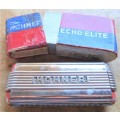 Vintage Hohner Echo Elite double sided Harmonica With Box - Made in Germany