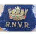 VINTAGE ROYAL NAVY VOLUNTEER RESERVE WIRE BULLION PATCHES