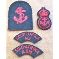 SA NAVY RED EMBROIDERED PATCHES LOT - 1 BID