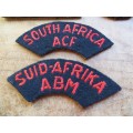 SA NAVY RED EMBROIDERED PATCHES LOT - 1 BID