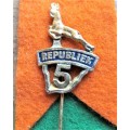 1966 SA Republiek 5 years Commemorative Pin Badge