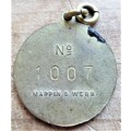 1953 Witwatersrand Agricultural Society numbered medallion