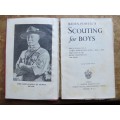 1952 Baden Powell`s Scouting for Boys - damaged 1952 Official Edition
