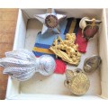 Assorted Badges in a Box - Scout + red cross + blood + military army
