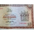 Rhodesia $5 Note - C.J RHODES - M18