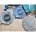 4 x Olympic theme medals with ribbons - All for 1 Bid