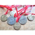 6 x Club Med medals with ribbons - All for 1 Bid