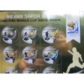 2010 SAPOA Soccer  Joint Issue Golden Minisheet **All Countries**