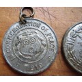 2 x 1919 Commemoration of Peace Medallions - 1 Bid for Both