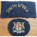 Vintage South Africa Navy SADF embroidered Badges