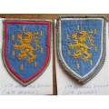 2 x German 5th Armoured Division 13Tth & 14th Brigade Embroidered Badges/FLASH