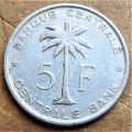 Belgium Congo 1958 5F Coin