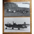 Vintage Bomber Airforce B&W Airplane photographs - 1 Bid for Both