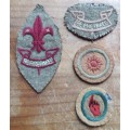 4 x Vintage Scouts Embroidered Badges - 1 Bid