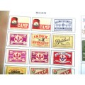 Belgium Vintage Matchbox labels Collection - Let Frame as Pop Art/collectables circa.1950`s