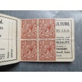 Scarce 1933 Stamp Booklet Incomplete with block of 4 Stamps