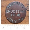 Drukkers July 1972 Rhodesian Tour Badge