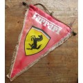 Vintage Ferarri Pendant Flag - See Pics - more faded on 1 side