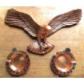 Large Rhodesian Airforce Copper Eagle + Ashtrays - All for 1 Bid