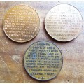 3 x Table Mountain Medallions - 1 Bid for All 3