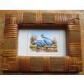 2 x Vintage 160mm x 215mm Cane Picture Frames