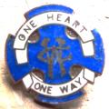 Vintage Christian Wesley Guild Enamel Lapel Badge