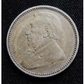 ZAR 1897 6d Sixpence SILVER