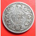 1915 British India 1/4 Rupee Silver **Scarce**