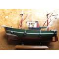 Large Model Ship - Wood - Fishing Boat - see ruler in pic for size