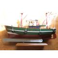 Large Model Ship - Wood - Fishing Boat - see ruler in pic for size