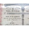 Geldenhuis Deep , Johannesburg Share certificate  , 1905