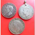 3 x WW2 Unnamed Full Size Defence Medals - 1 Bid
