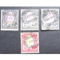 SA Revenue Stamps high Values - OFS with some Transvaal Cancellations