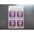 Italy 1944. Stamp of 1929 OP. Repubblica Sociale Italiana 50c Block of 4