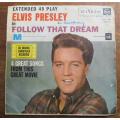 ELVIS PRESLEY - Follow That Dream EP - Original 1962 4-Track 7` Vinyl Single