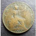 1911 GB Farthing Quarter Penny