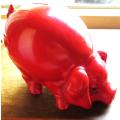 Large Vintage  Hand painted Piggy Bank
