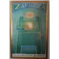 ESPANA 82 Zaragoza Soccer Cop Del Muno Framed (World Cup Poster) by Folon, Jean-Michel
