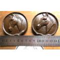 Small pair of horse relief sculptures - Sculptor Rose Dearing - provenance docs copies