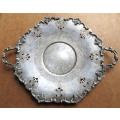 Coronet Ornate Silver Plated Plate with Grape design