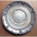 Old English Reproduction Numbered Ornate Silver Plated Plate with Grape design