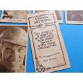 7 x Vintage Old Movie Star Cigarette Cards - 1 Bid for All