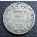 1881 GB Sixpence 6d SILVER